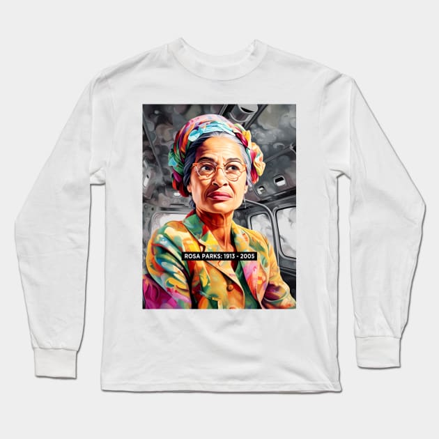 Black History Month: The Back of the Bus with Rosa Parks Long Sleeve T-Shirt by Puff Sumo